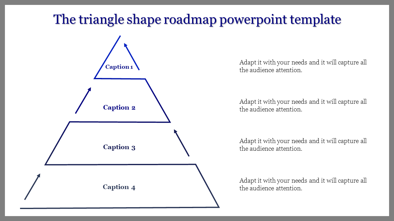 roadmap powerpoint template-The triangle shape roadmap powerpoint template-Blue